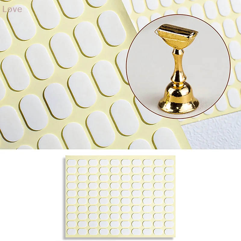 

Strip Oval Nail Adhesive Sticker Nail Stand Double Sided Tape For False Nails Display Stand Manicure Tips Show Stand Holder