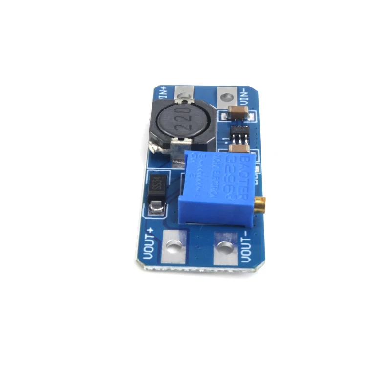 MT3608 DC-DC Boost Converter Module 2A Step Up, Adjustable 2-24V to 5V-28V Power Board for Arduino DIY Project