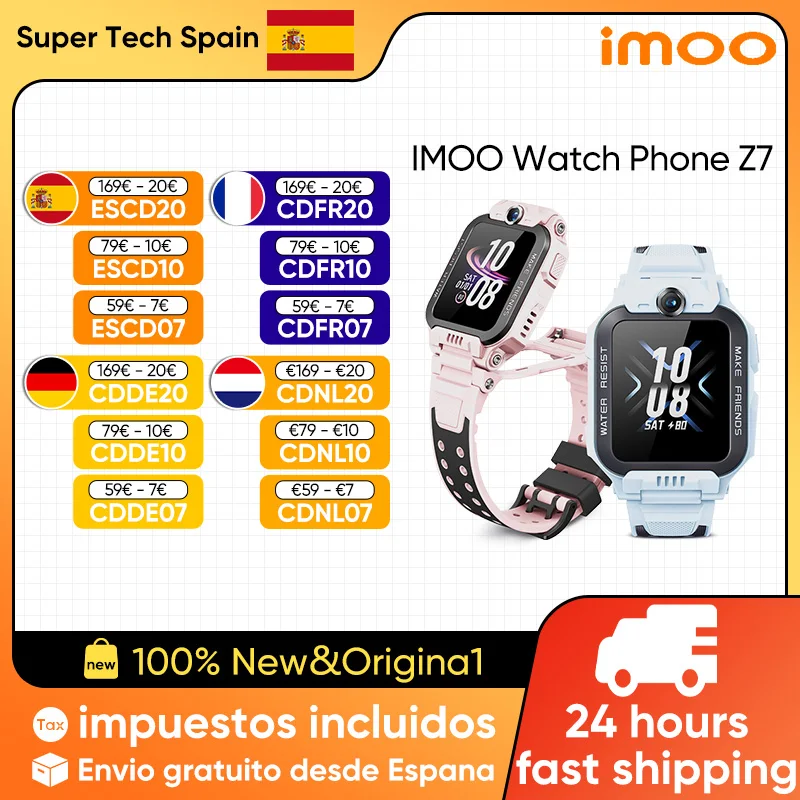 Imoo uhr telefon z7 kinder smartwatch gps smart watch mit sim 4g hd video und sprach anruf ipx8