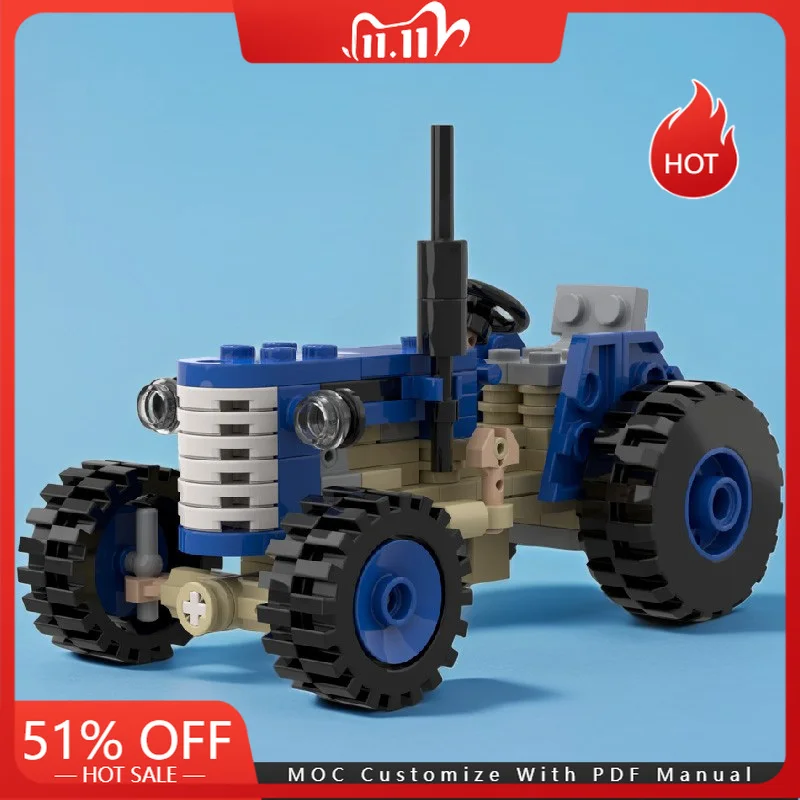 

116 PCS MOC City Engineering Retro Tractor Model Technology Building Blocks Brick Creative Children Toy Birthday Christmas Gifts
