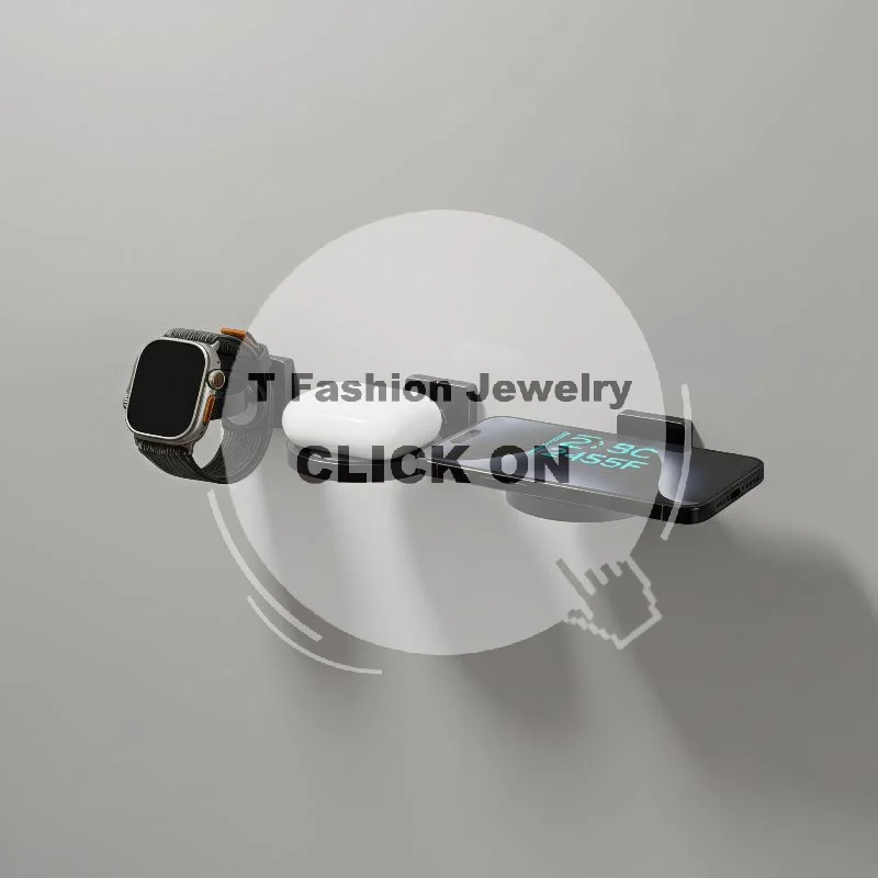 Self Adhesive Wall Mount Bracket Tool-Free Install No-Punch Holder for Watch Headphones Home Desktop Organization