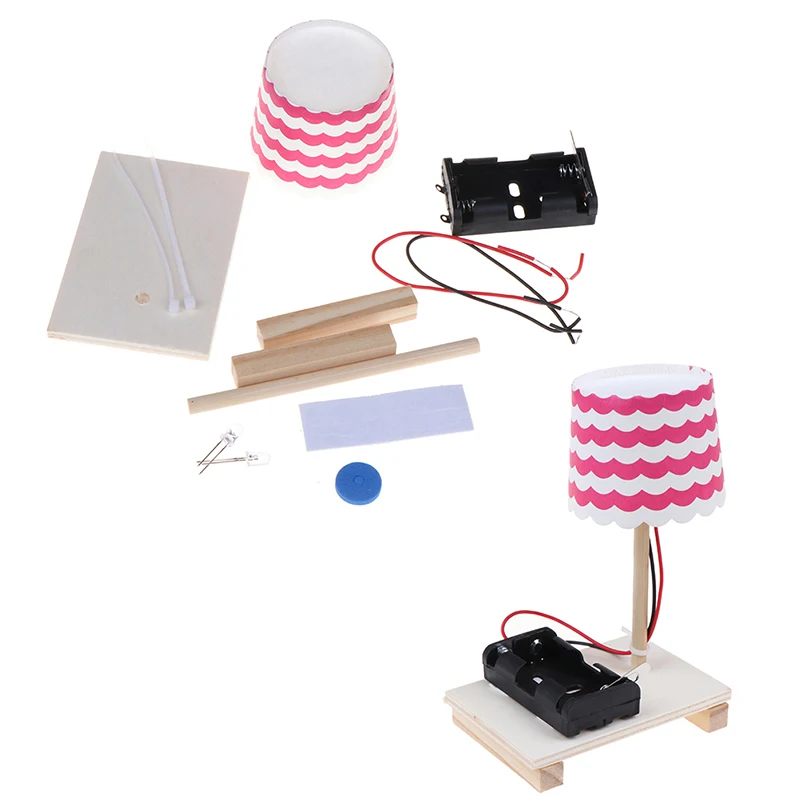 Kinder Wissenschaft Experiment DIY Spielzeug Mini Holz Tisch lampe Gizmo Spielzeug Set