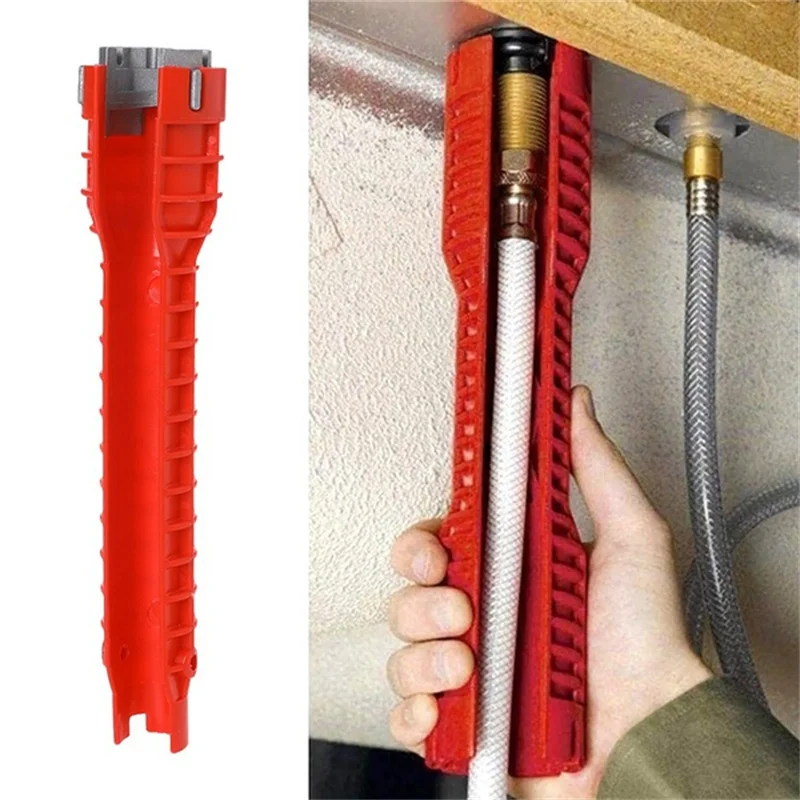 8 في 1 متعددة الوظائف بالوعة وجع انبوب ماء صنبور الحمام تركيب خاص السباكة سخان المياه أداة إصلاح المفك