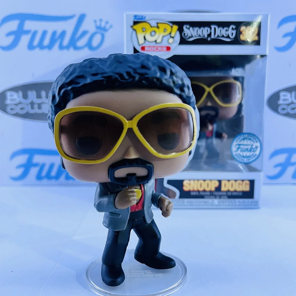 Funko Rocks Estrella musical Snoop Dogg (Disco) # 382 pops Edición limitada Figuras de acción de vinilo Colección de juguetes Muñecas Decoración del hogar