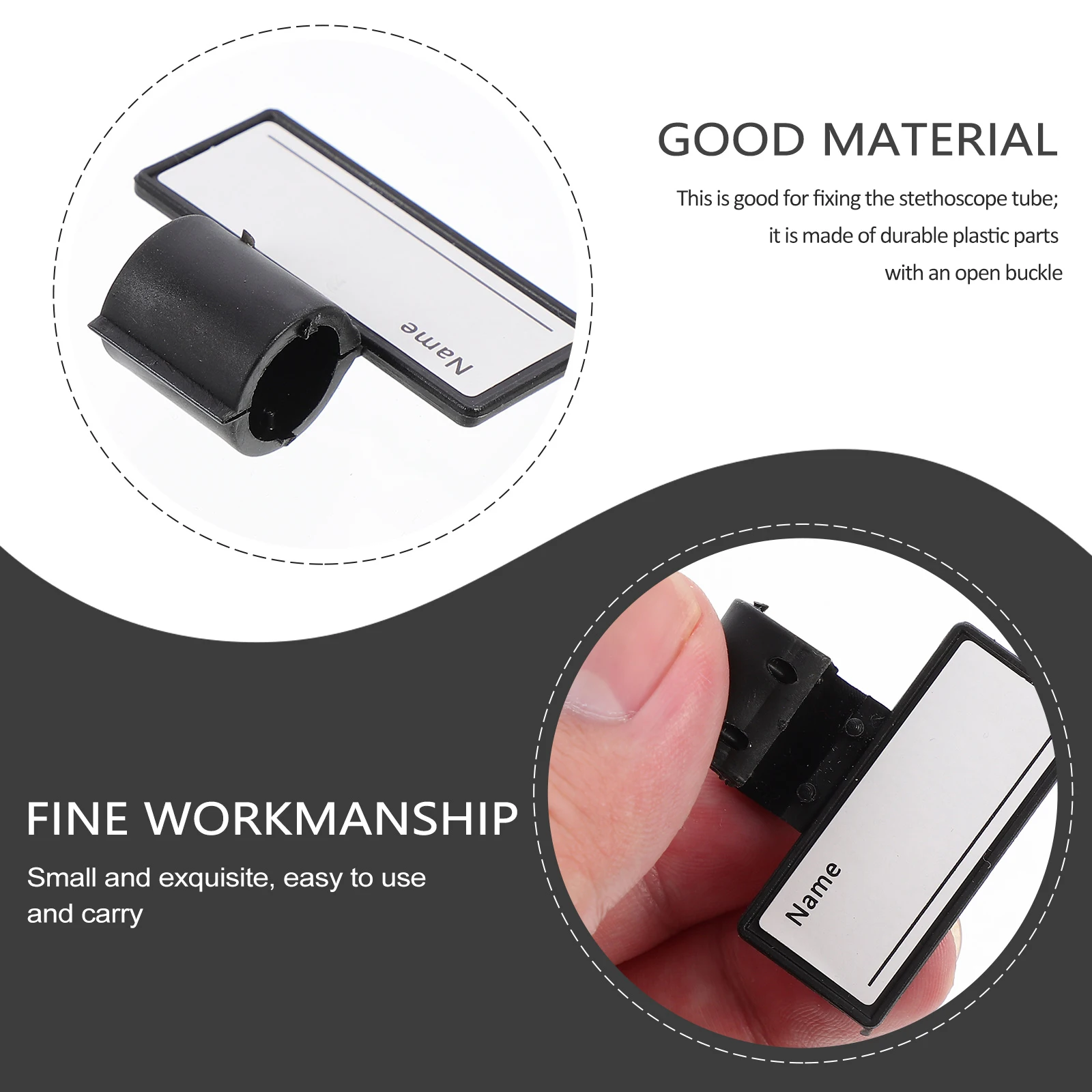 

10 Pcs Stethoscope Name Tag Reusable Clip Marker Personalized Nurses Accessories Medical Teaching Tools