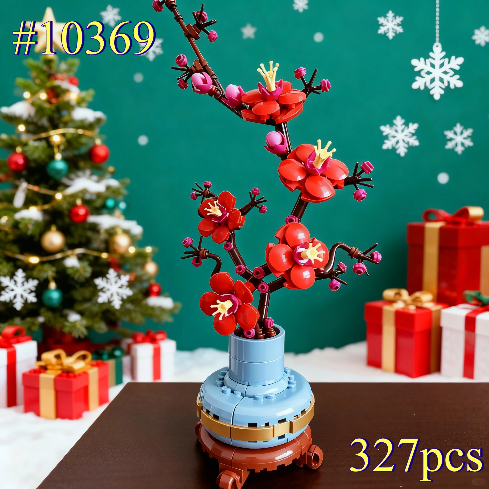 مجموعات مكعبات بناء زهر البرقوق الشديد 10369 متوافقة مع جزيئات ليغو مناسبة لهدايا عيد الميلاد 327 قطعة #1