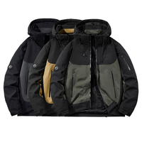 TRAF New Fall And Winter Men's Hooded Jacket Padded And Thickened Warm Rushing Jacket Colorblocking Big Yards Men's Clothing