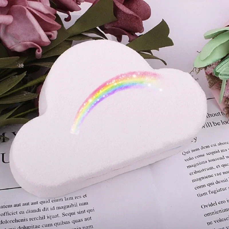 Sdotter ใหม่ Natural Skin Care Cloud Rainbow เกลืออาบน้ํา Exfoliating Moisturizing Bubble Bath Bombs Ball