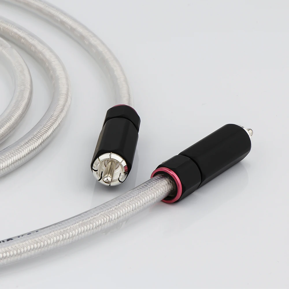 XLO HT4 Silver Plated Digital cable HiFi 75 Ohms Coaxial Audio Cable Screen Digital Audio Coaxial Cable RCA To RCA For DAC CD