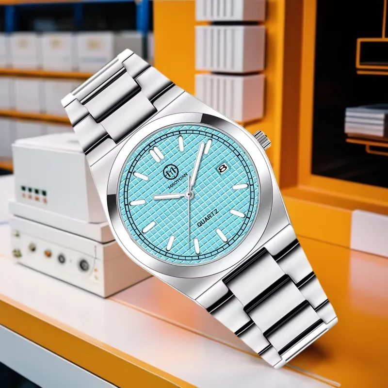 Maoyuan Luxury Men's Watch Waterproof Night Light Date Chronograph Men's Watch Sports Quartz Stainless Steel Men's Watch