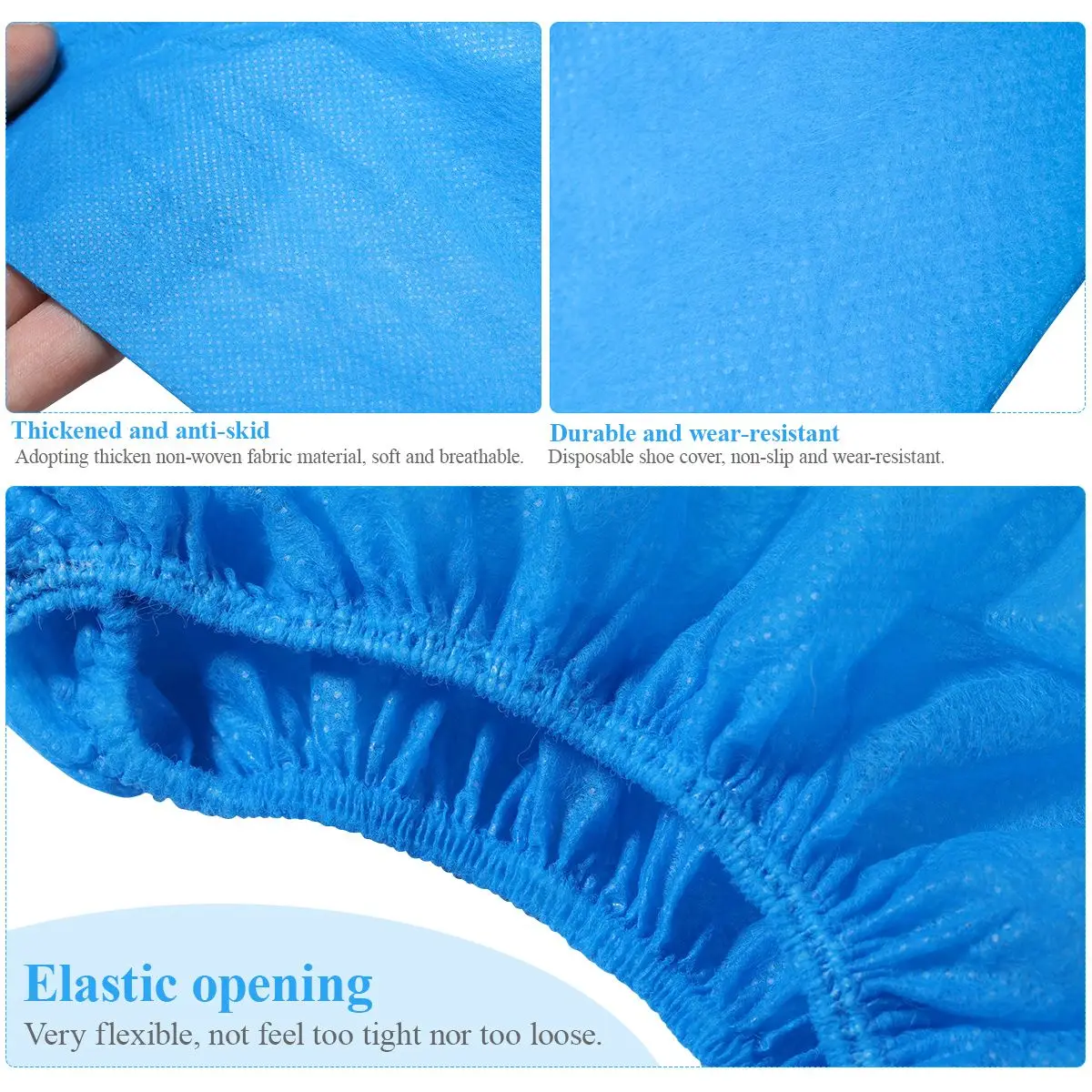 Dustproof Shoe Covers Disposable Shoes Protector Anti-slip Overshoes Nonwoven Lightweight Ecofriendly Protect Shoes Floor From