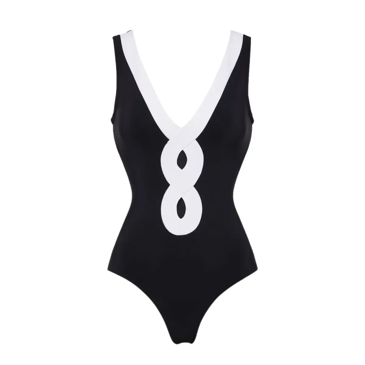 Women ‘s One Piece Sexy Deep V Neck Cutout Color Block  Swimsuits set Summer Swimwear  Beachwear Bathing Suit  bikini sets 2pcs