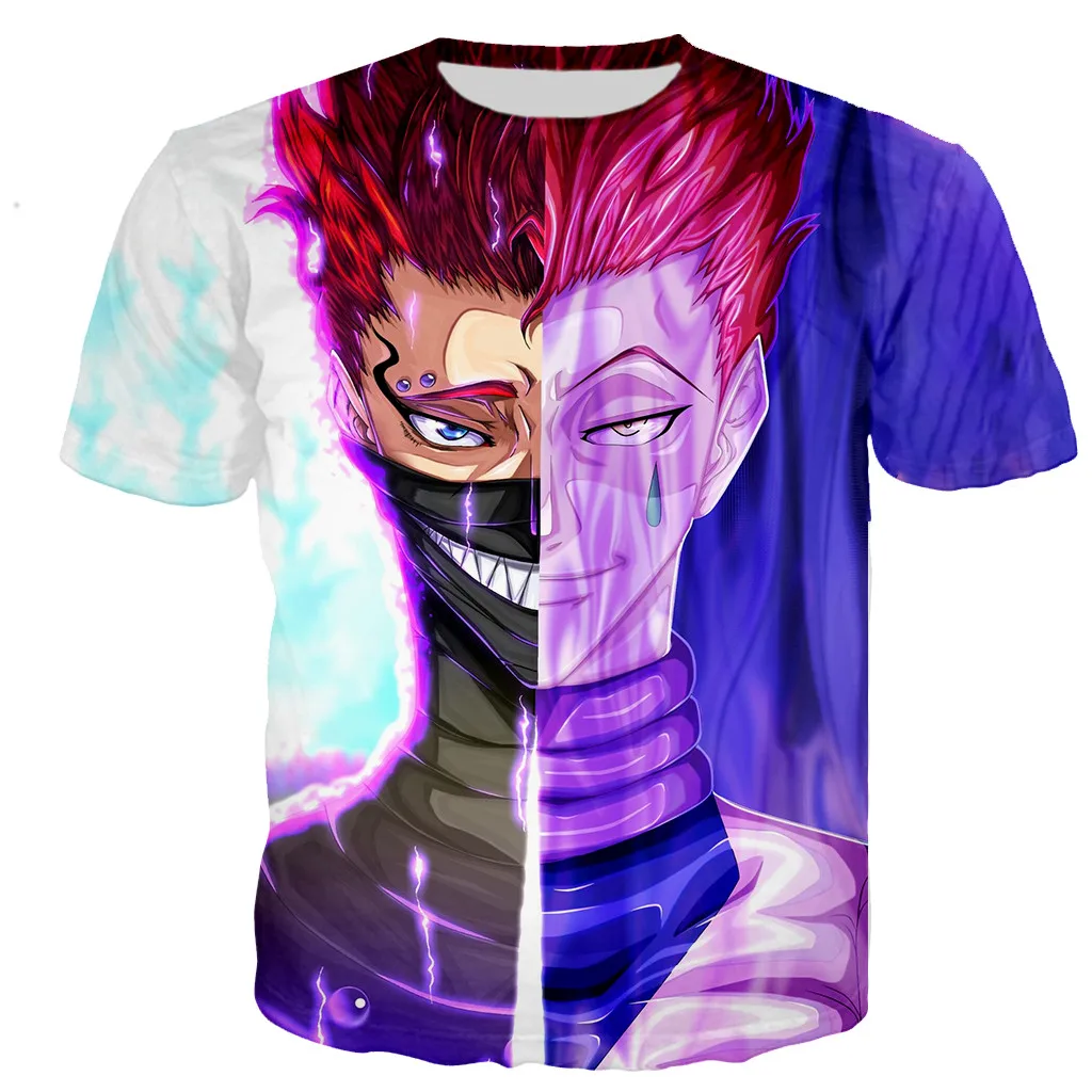 Anime Hunter X Hisoka Cartoon Print Men Women Harajuku Kawaii T-Shirt Summer Children Adult Male Tee Tops Clothes Sport Tshirts