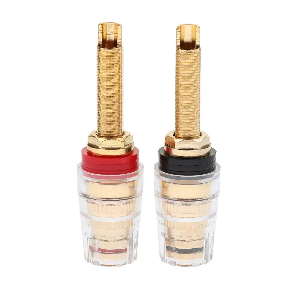 2Pack 4mm Banana Connector Binding Post Plug for Speakers Terminal