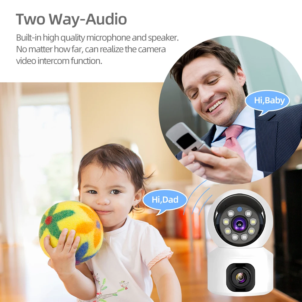 4G SIM Card IP Camera 4MP 2K Dual Lens PTZ Camera Outdoor CCTV Security Camera Ai Tracking Audio Video Surveillance V380 Pro P2P