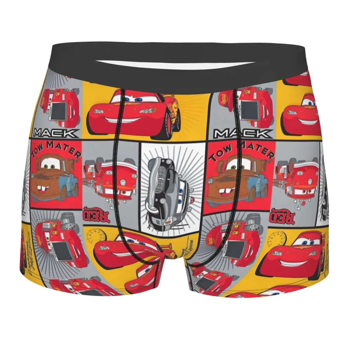 

Мужские трусы-боксеры с изображением Лайтнинг Маккуин, забавные трусы-майка для мужчин