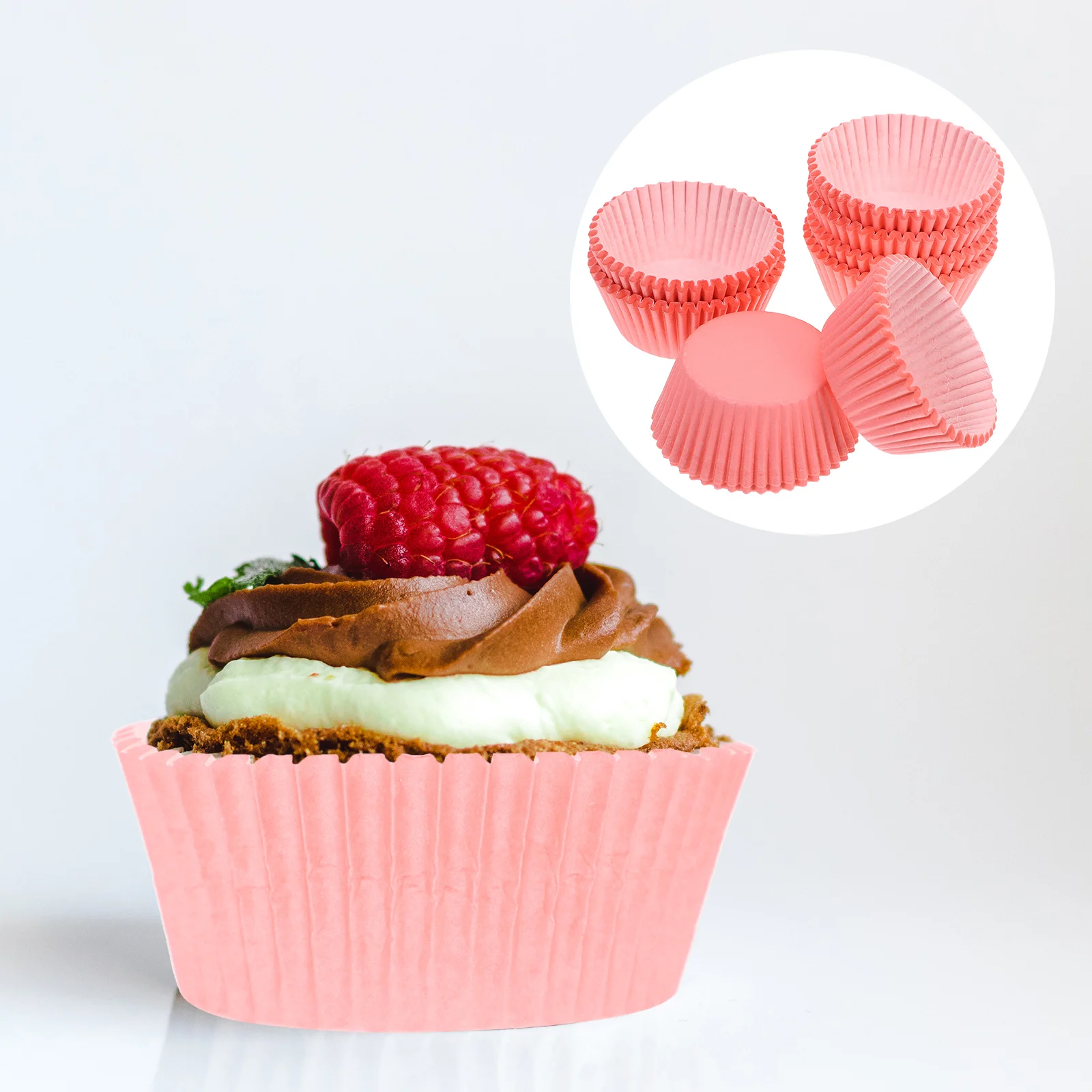

300 Pink Cake Cup Liners Disposable Decorative Baking Cupcake Cups Cupcake Wrappers Paper Cups Muffins Cases Daily Supply