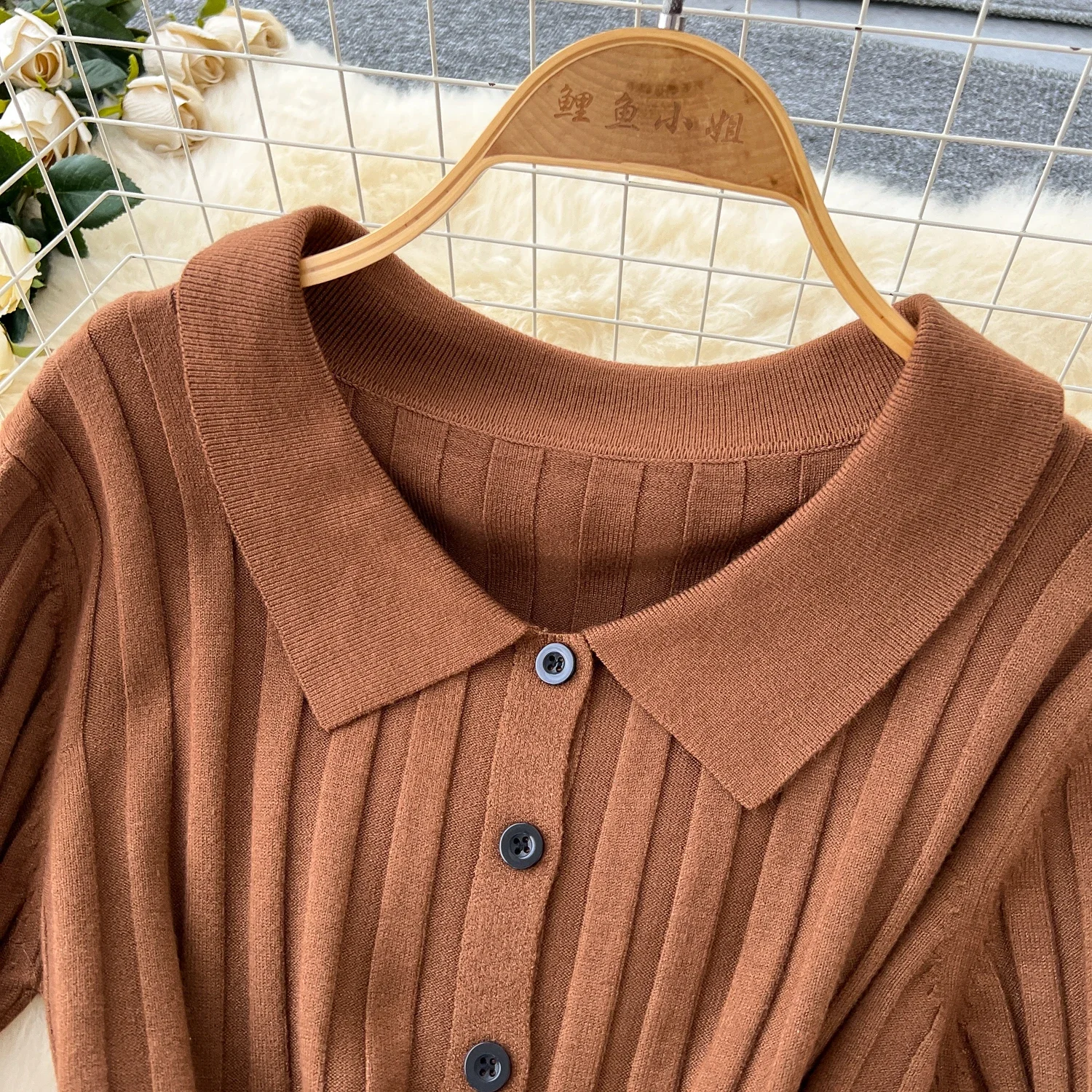 Set di due pezzi da donna Chic colletto rovesciato Vintage Top monopetto gonna a vita alta coreano High Street autunno abbigliamento in maglia