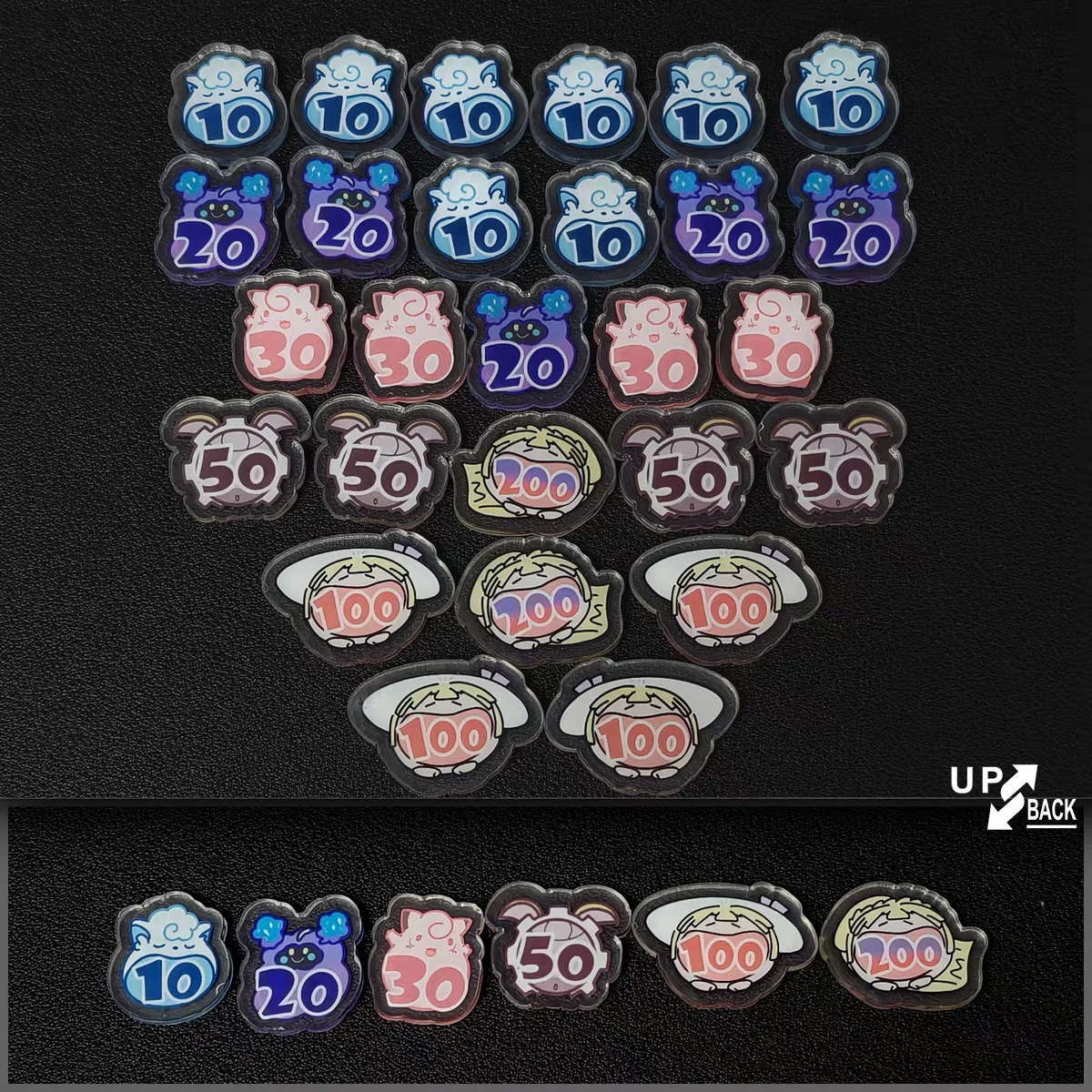 pptcg-ポケモンアニメダメージカウンターダメージインジケーターリーリーアクリルスコアボードロールプレイングゲーム卓上ゲームギフト