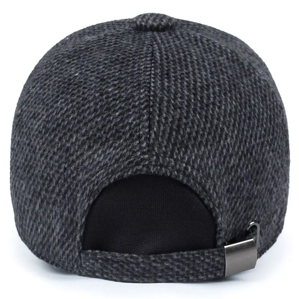 Men Autumn Winter Hat Outdoor Thick Warm Adjustable Earmuffs Baseball Cap