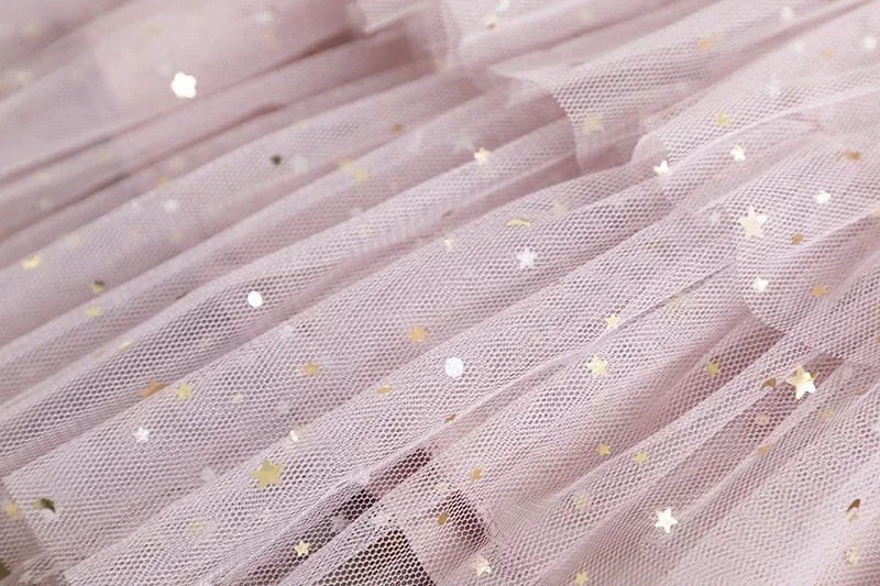 Sequin Ruffles Party Princess Dress for Girls 3-8 Yrs Elegant Layered Birthday Dresses Flying Sleeve Little Girls Casual Clothes