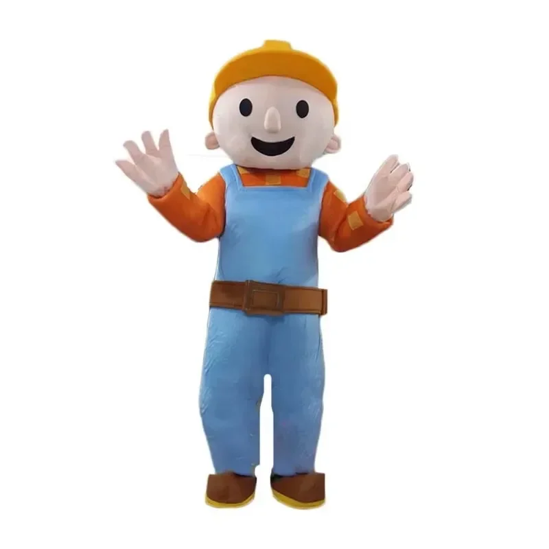 

Bob The Builder Mascot Costume Adult Advertising Fancy Dress Christmas Carnival Birthday Party Adult Boy Bob Cosplay Suits