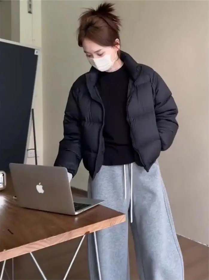 

Women's Short Puffer Jacket Duck down Korean Style Loose Fit Warmth Bread Coat Ultra Lightweight Ultra Thickened 2026 New Arr...