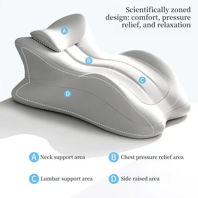 Multifunktionales Keilkissen aus Memory-Schaum, Ergonomisches Bauchlagekissen, Lesekissen für Bauchlage, Bett-Schlafkissen, Abnehmbar