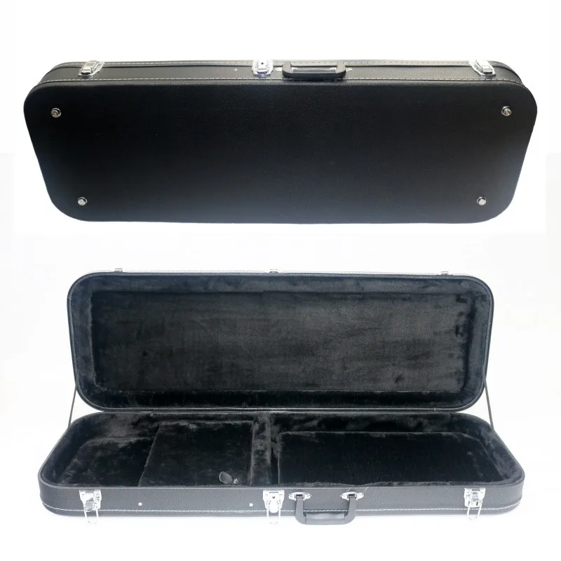 Square Rounded Corner Electric Guitar Case Wooden Hard Box Drop Resistant Moisture-proof Electric Guitar Case Guitar Backpack
