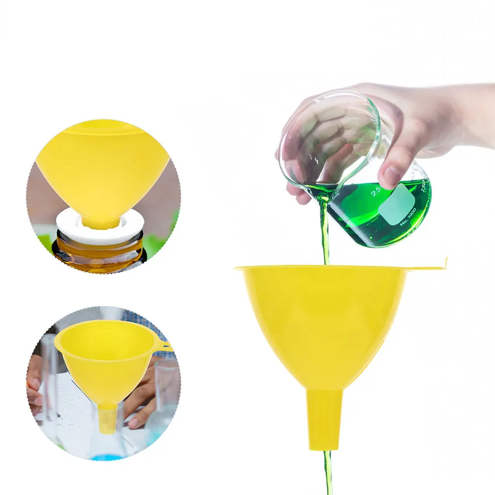 

12Pcs Laboratory Funnel Set Plastic Triangle Filling Funnels Food Grade Sturdy Lightweight for Liquid Powder Spice Transfer