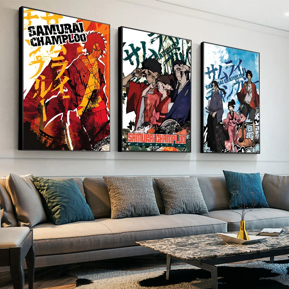 Anime Samurai Champloo Classic Vintage Posters HD Quality Wall Art Retro Posters for Home Room Wall Decor