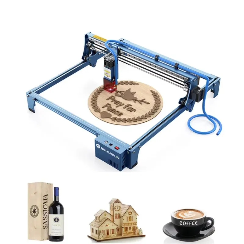 

S10 Grabadora Cutter 10 Вт лазерный гравер высокоскоростной воздушный ассистент резьба прецизионный 3D-принтер лазерный гравировальный станок по дереву