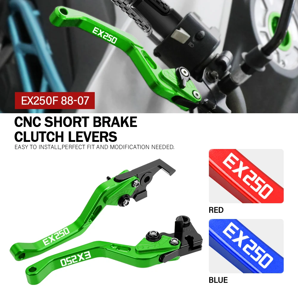 For KAWASAKI EX250C EX250E EX250F EX250G EX250H EX250L EX250M EX250P CNC Adjustable Brake Clutch Levers Handle Accessories