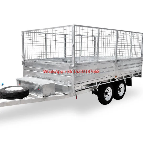 12X7 Galvanized Flat Top Hydraulic Tipping Bucket Trailer