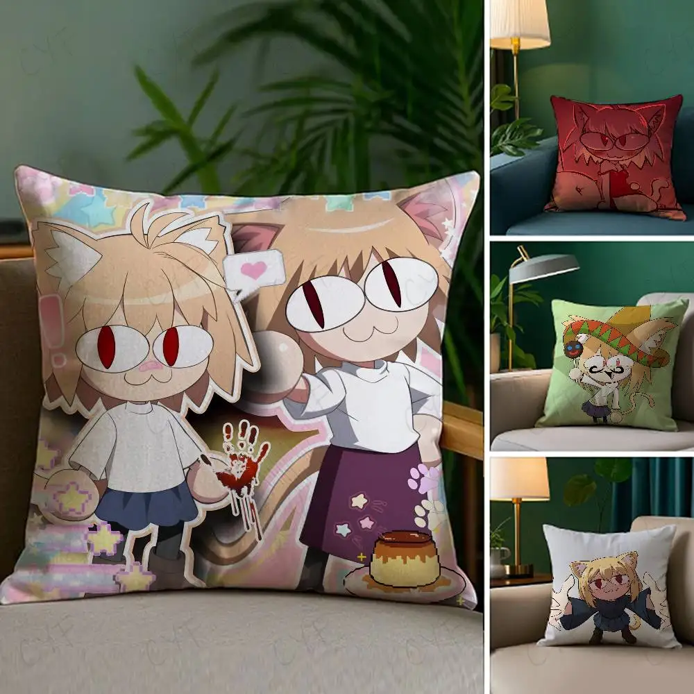 

Neco Arc Funny Meme Kawaii Pillow Case Custom Printed Brushed Fleece Pillow, Baby Skin-Touch, Eco-Friendly Dye-Sublimation Cushi