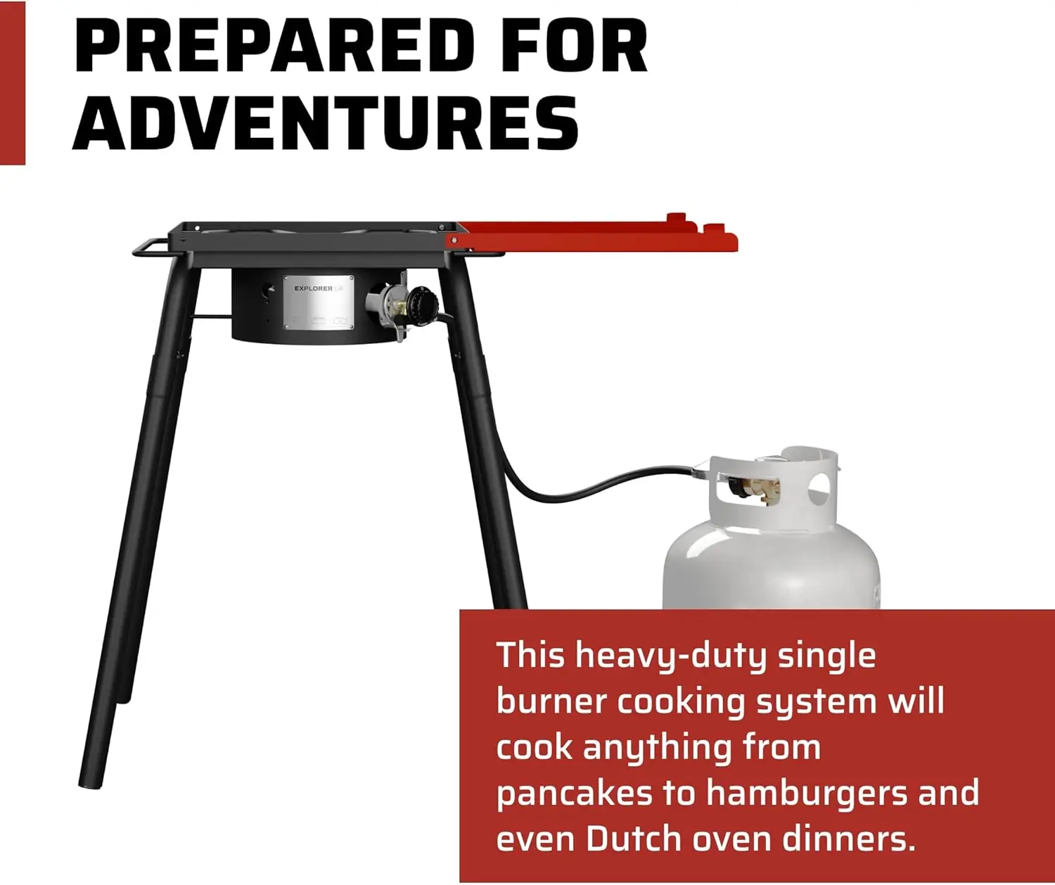 Pro 30 1-Burner Portable Gas Stove - Outdoor Camping Cookstove - 231 Sq In Cooking Area