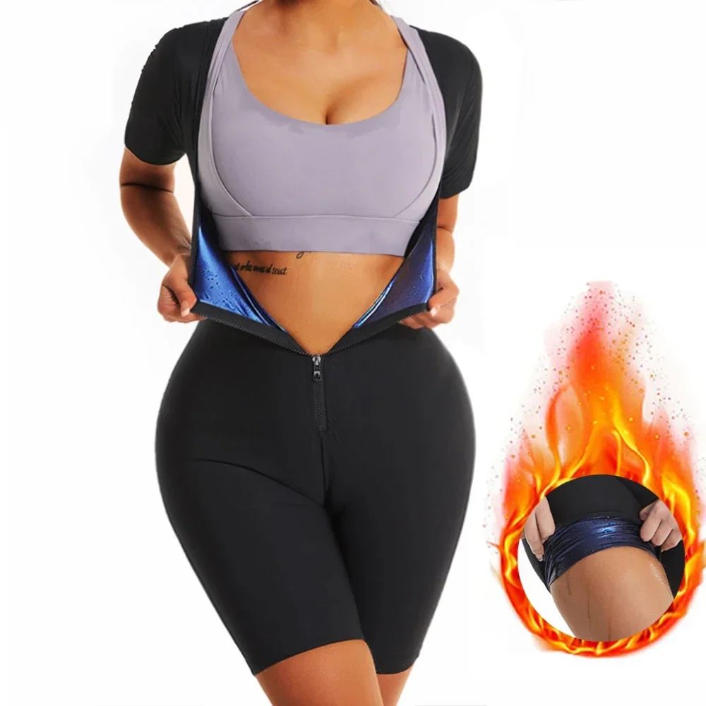 Fajas Shapewear High Compression Bodysuit Girdles Sauna Sweat Suits Polymer for Daily and Post-Surgical Use Slimming Sheath