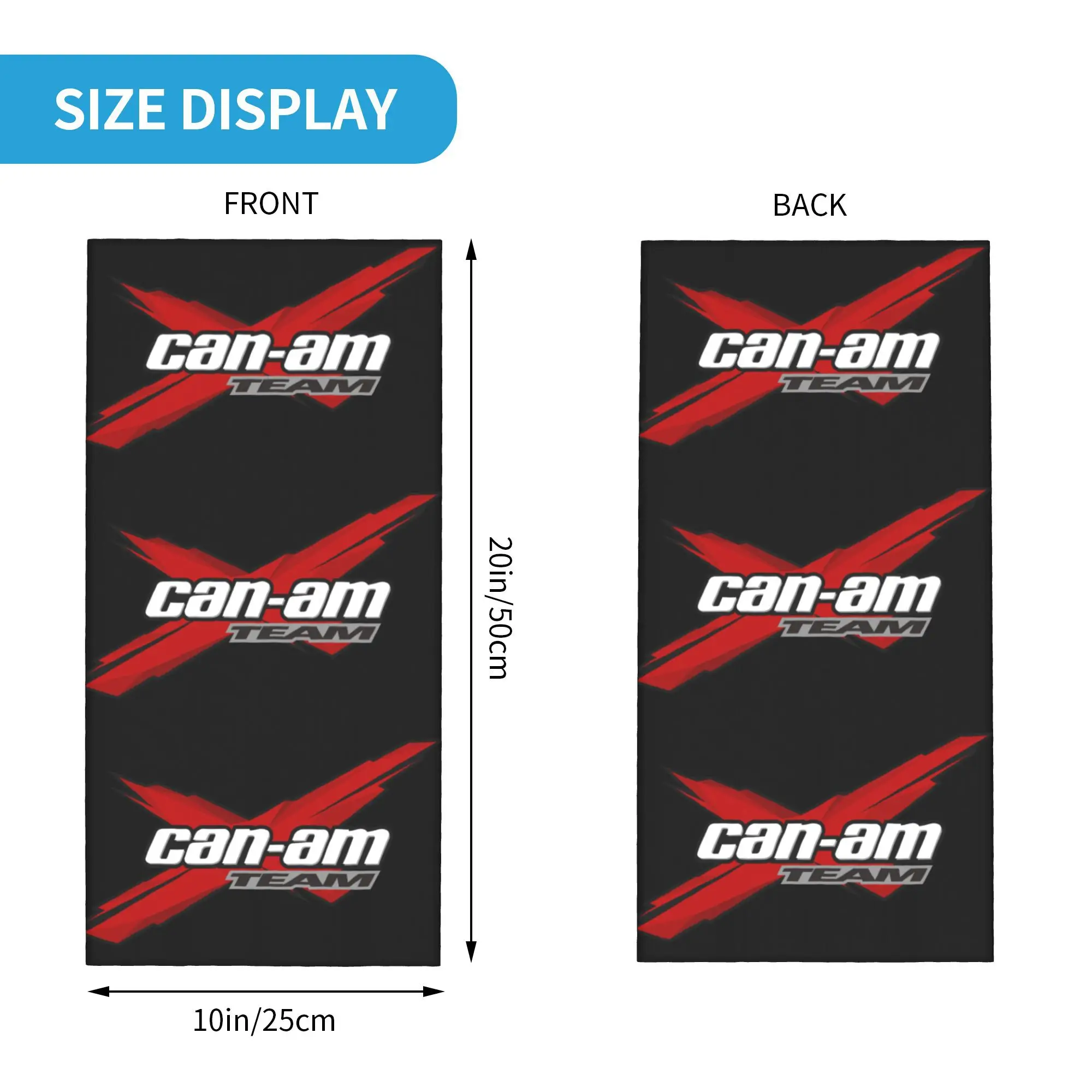 Custom Can Am  BRP ATV Logo Bandana Neck Warmer Men Women Winter Hiking Ski Scarf Gaiter  Face Cover