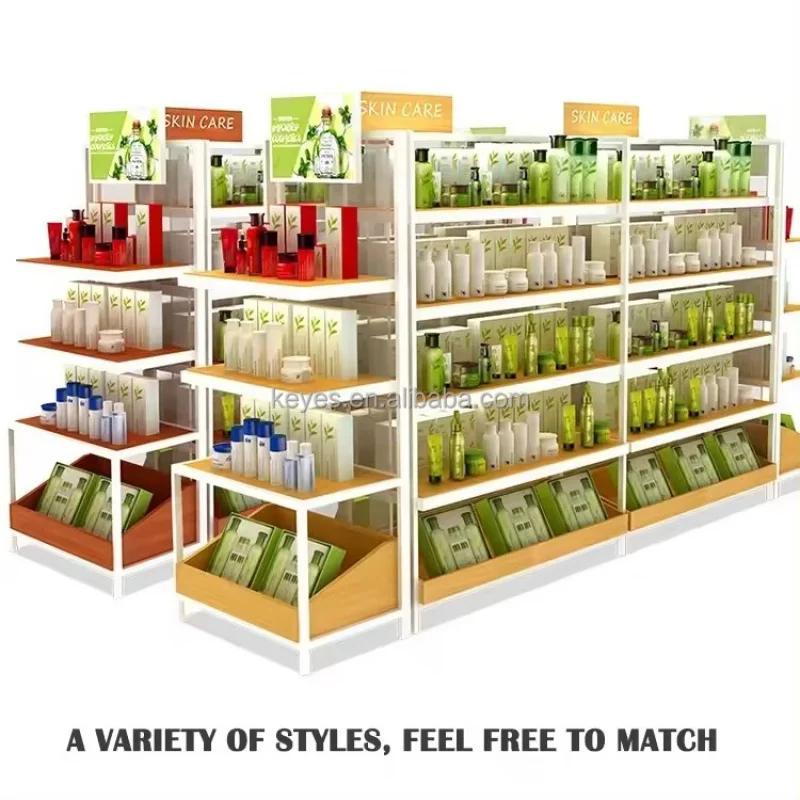 custom.Shopping Display Racks Cosmetic Wood Shelves Retail Store Cosmetics Shop Interior Display Stands With Cosmetics Cabin
