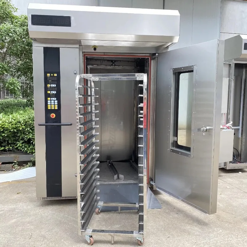 Customized Industrial 32 Tray Rotary Rack Oven for Bread, Pizza, Croissant, Cake and Pastry