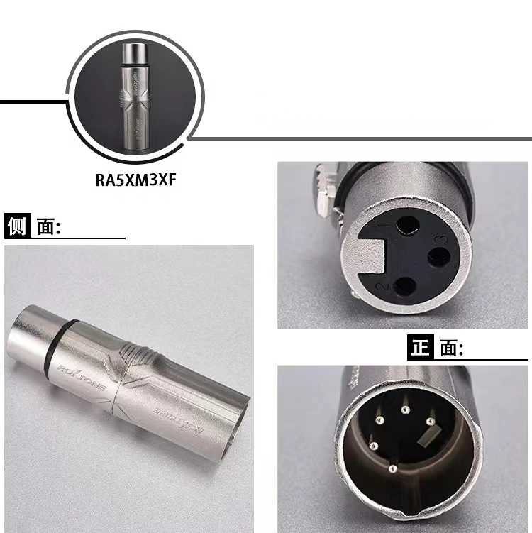 ROXTONE XLR 3pin Female/male to 5pin male/female plug RA5XF3XM RA5XM3XF