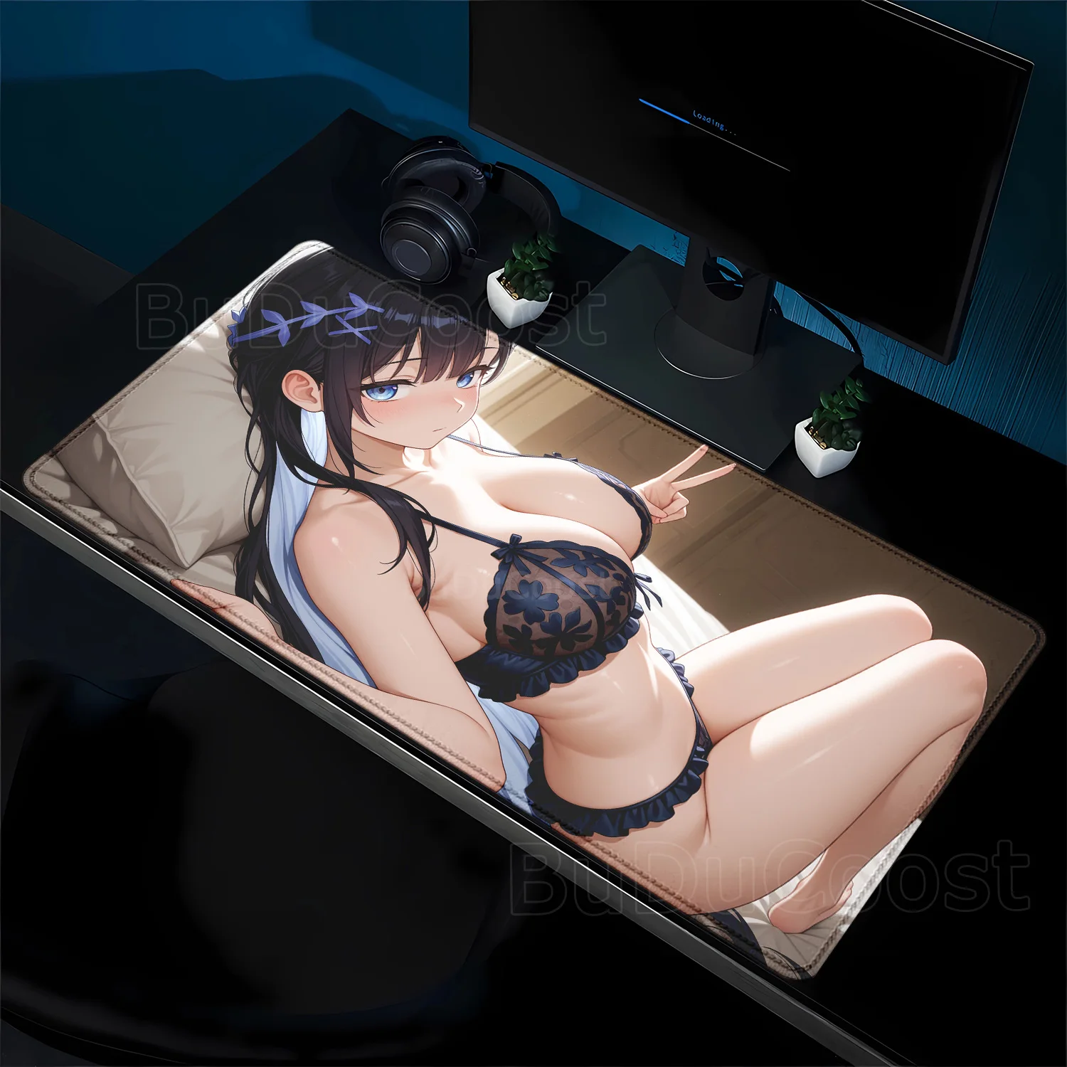 

Hysilens Sexy girl Mouse Pad Honkai Star Rai HD Printing Mousepad Large Game Laptop Computer Mouse Pad Cute Anime Keyboard Mats