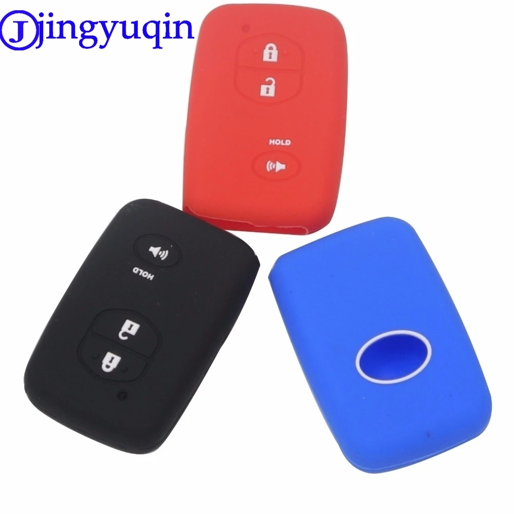 Jingyuqin 3 BTNS автомобильный Стайлинг силиконовый чехол для дистанционного управления откидной крышкой для ключей автомобиля для Toyota Land Cruiser Camry Highlander Crown Prado Prius