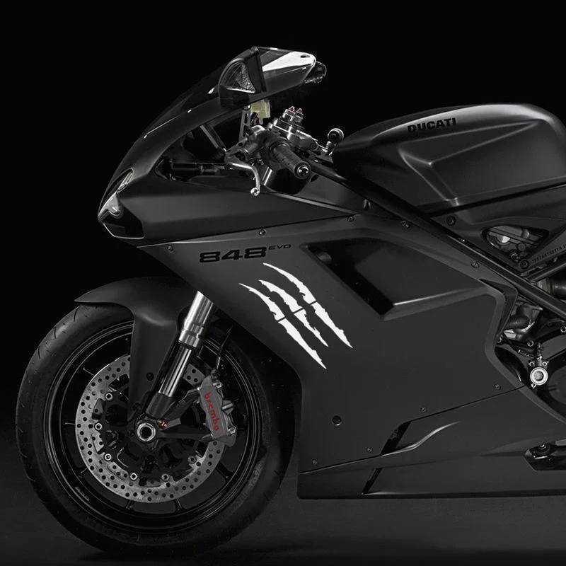 Motorcycle Car Sticker Universal Monster Claw Scratched Stripe Decal Marker Reflective Waterproof Moto Decoration Accessories