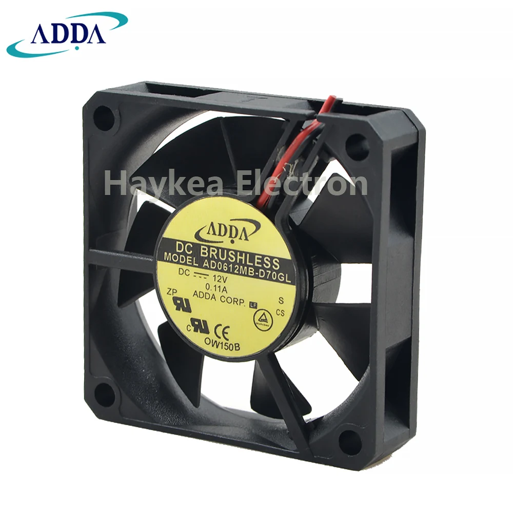 

For ADDA AD0612MB-D70GL 6015 DC 12V 0.11A 60*60*15 mm DVR fan power supply fan