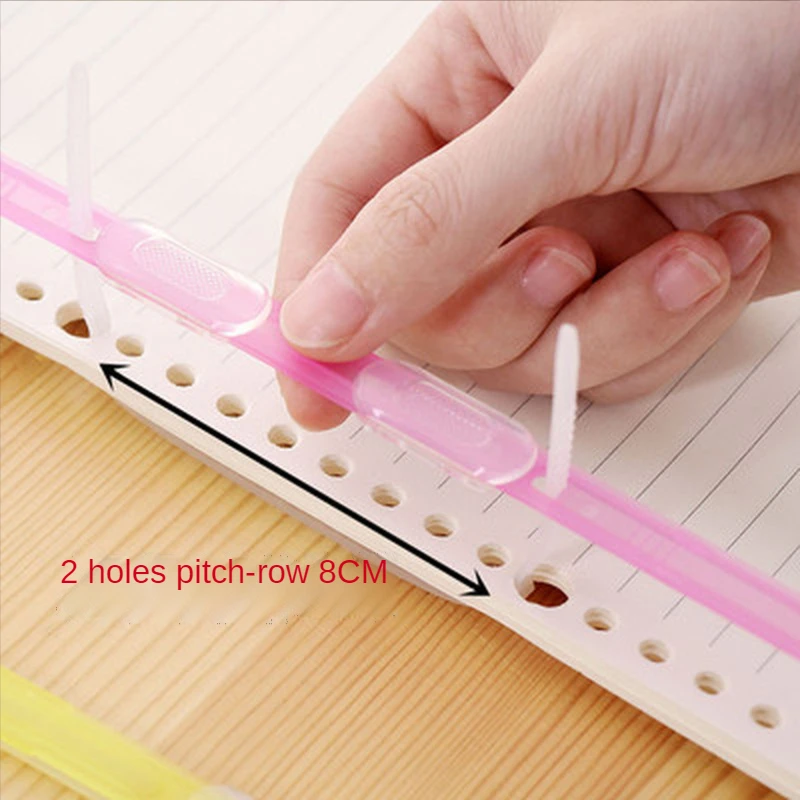 10pc 2 Hole Binding Clips Strip Binder Plastic Loose-leaf Clip Color A4 Paper Fasteners DIY Album Scrapbook File Folder Notebook