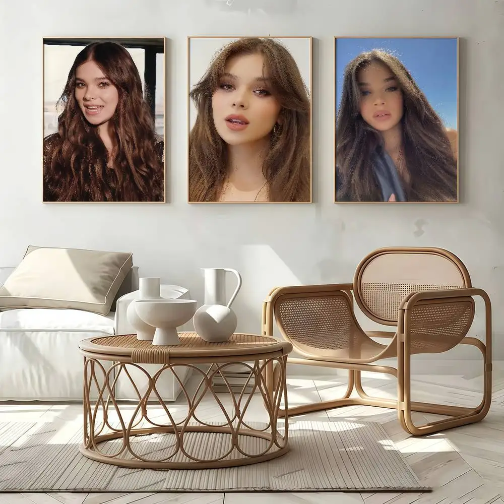 Actor H-Hailee S-Steinfeld-D Poster for Living Room Bedroom Office or Bar Frameless Indoor Use Bedroom Wall Art