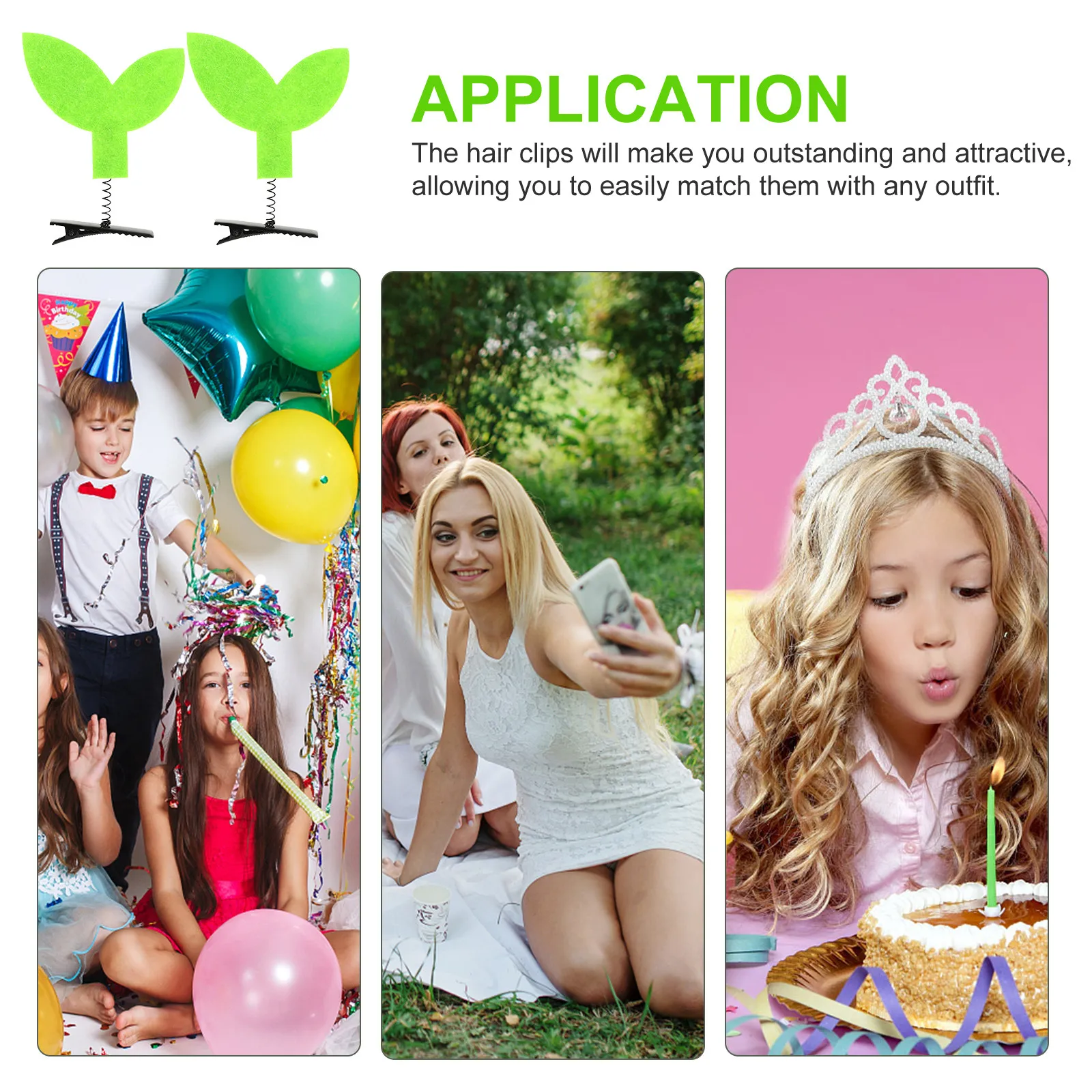 

10Pcs Sprout Hair Clips Cute Mini Grass Clips Fun Hair Accessories for Girls School Festival Styling Plant Barrettes