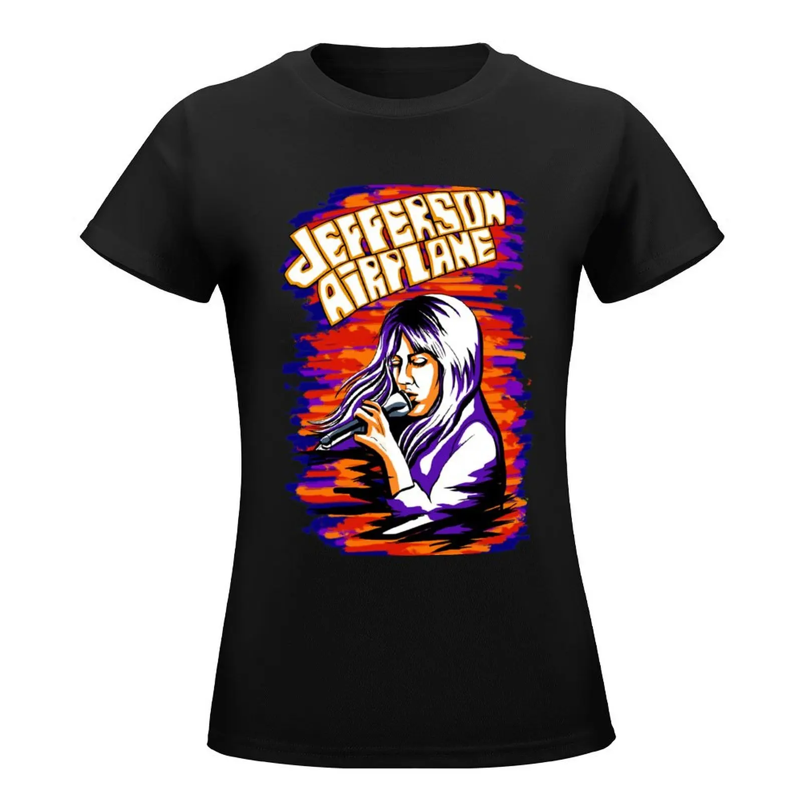 JEFFERSON AIRPLANE T-Shirt kawaii clothes animal print shirt for girls Women's tee shirt