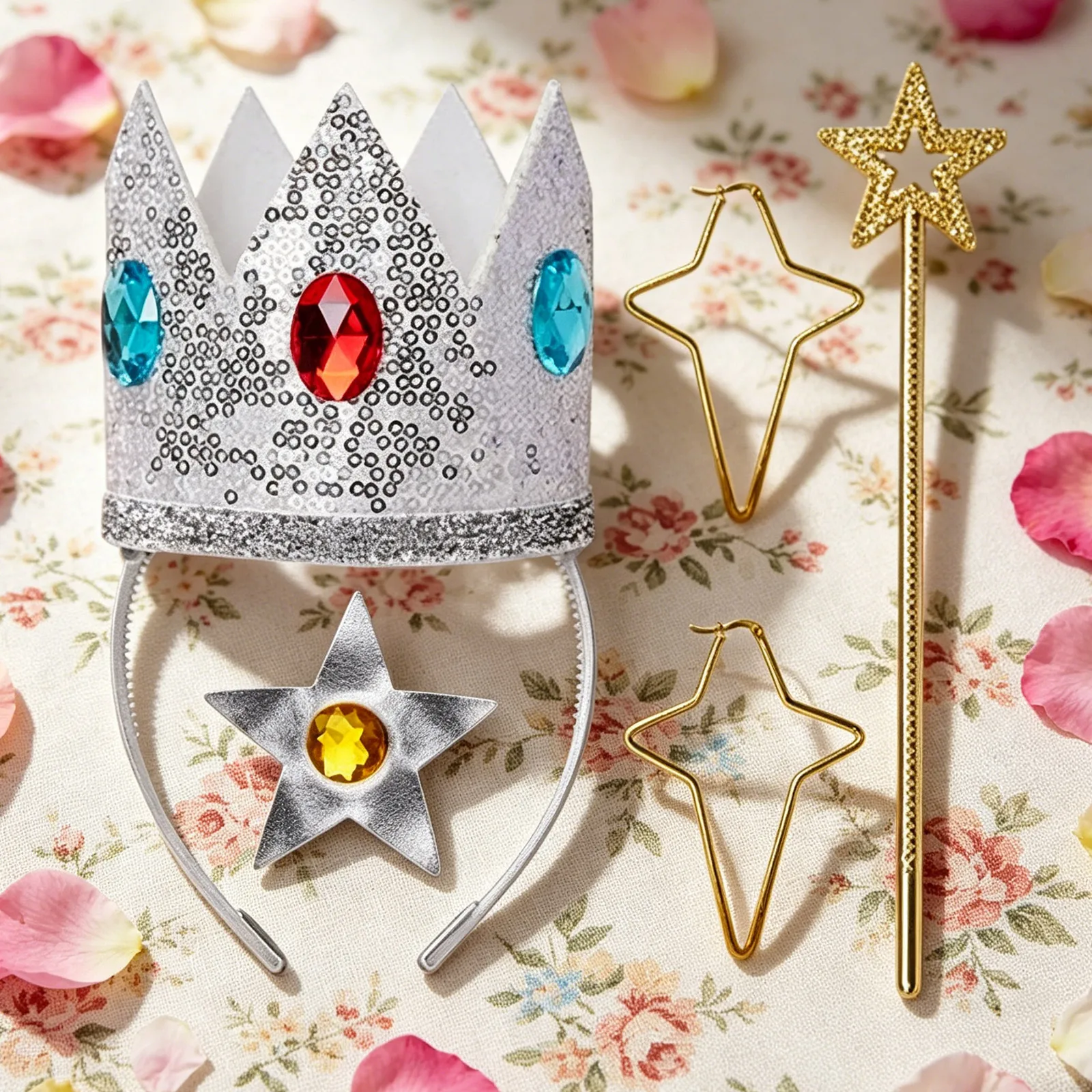 

Queen Princess Cosplay Costumes Props Set Holiday Party Stage Performance Costumes Accessories